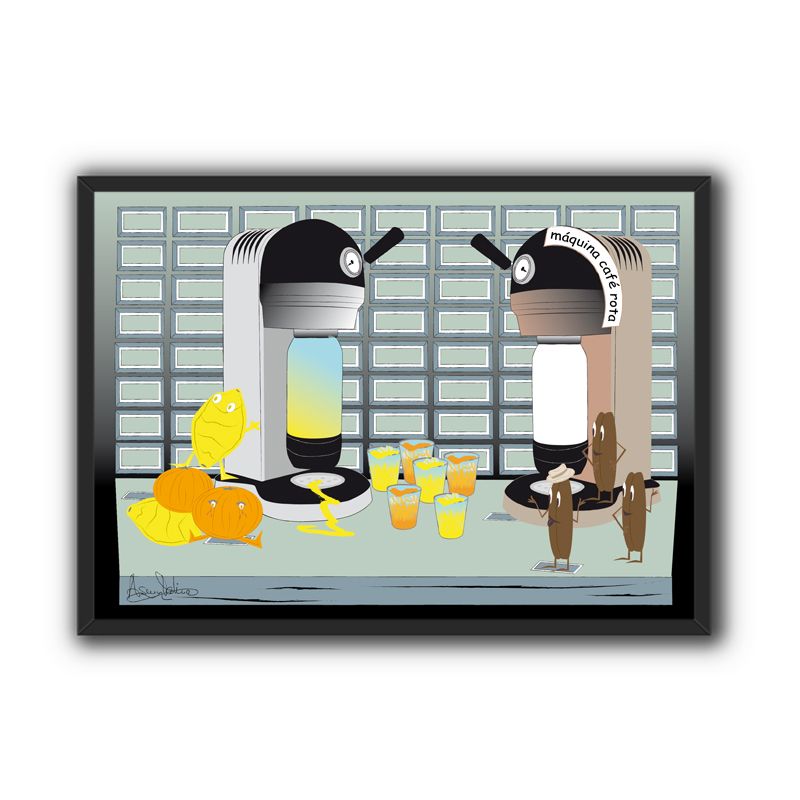 Editable blank picture frame on brick wall with shadow and sunsh