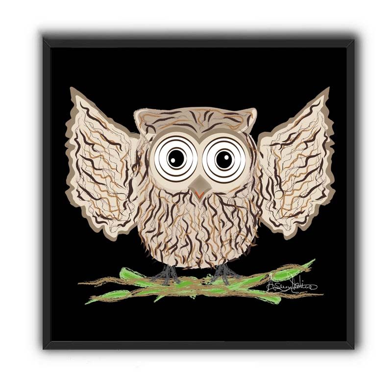 búho con alas abiertas y ojos grandes búho con alas abiertas y ojos grandes