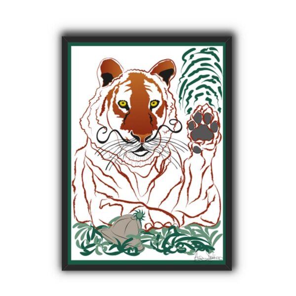 Tigre blanco saludando