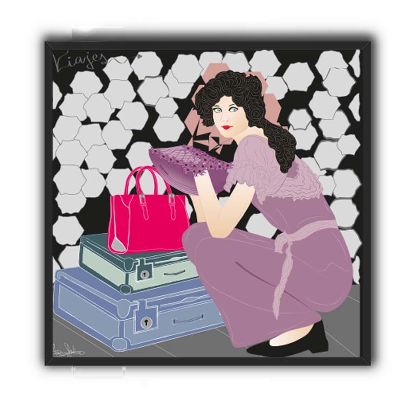 mujer con maletas de viaje mujer con maletas de viaje