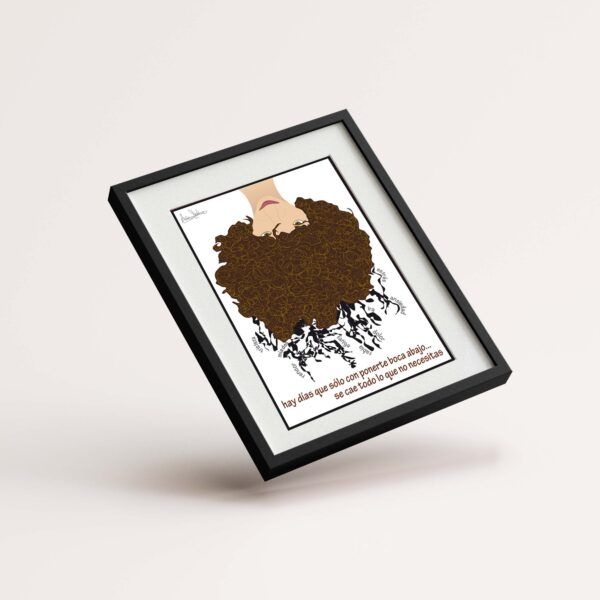 mujer emociones boca abajo