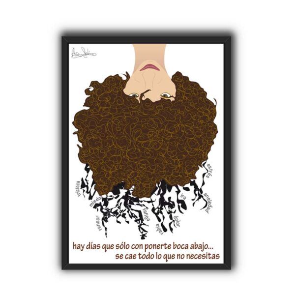 mujer emociones boca abajo